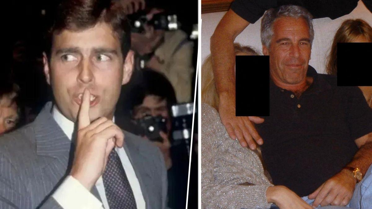 image split of prince Andrew and Jeffrey epstein