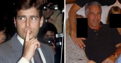 image split of prince Andrew and Jeffrey epstein