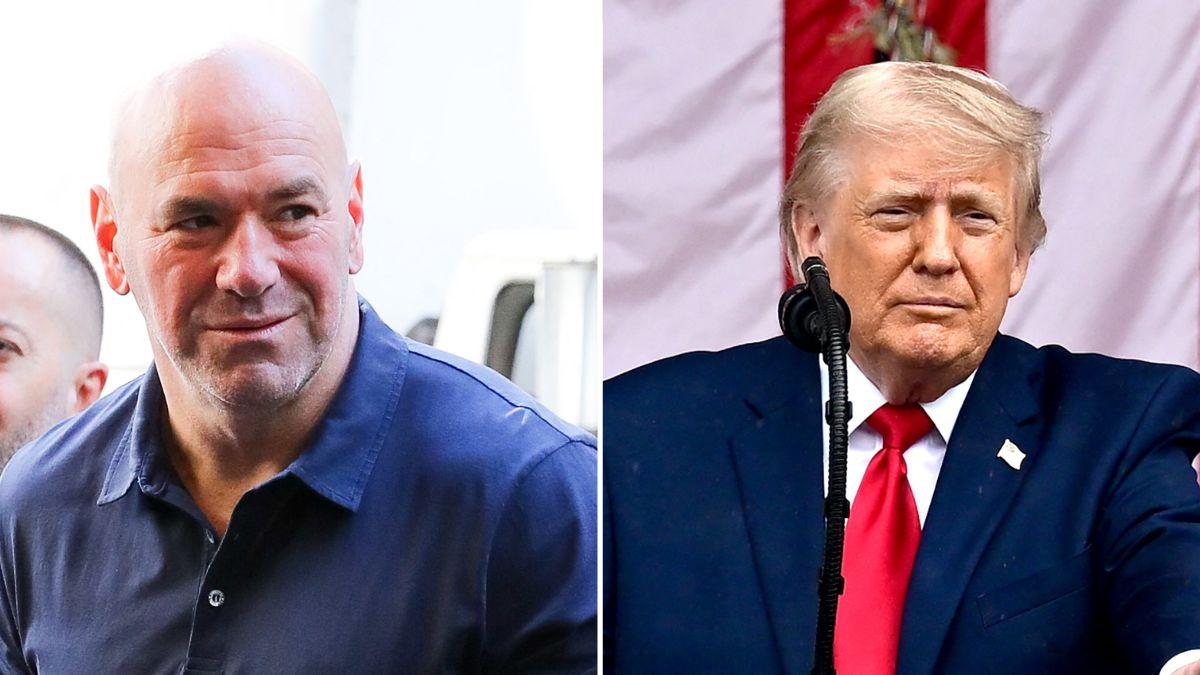 Photo of Dana White and Donald Trump.