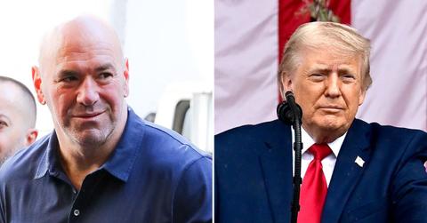 Photo of Dana White and Donald Trump.