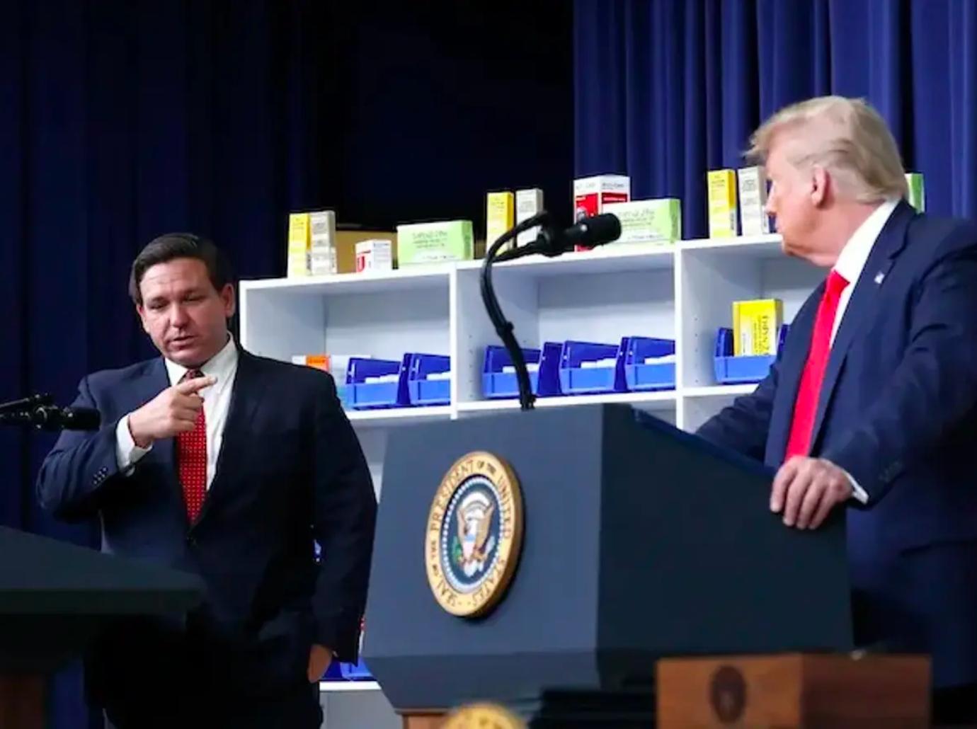 donald trump indictment ron desantis political bias threat