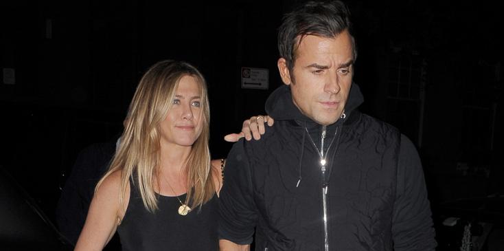 Jennifer Aniston and Justin Theroux happily hold hands after dinner