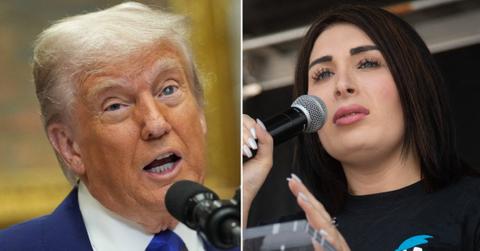 Composite photo of Donald Trump and Laura Loomer
