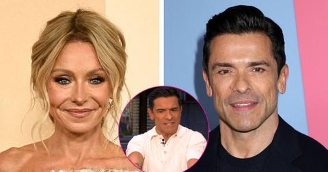 split photo of Kelly Ripa and Mark Consuelos
