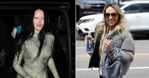 A photo of Noah Cyrus and an image of Tish Cyrus.