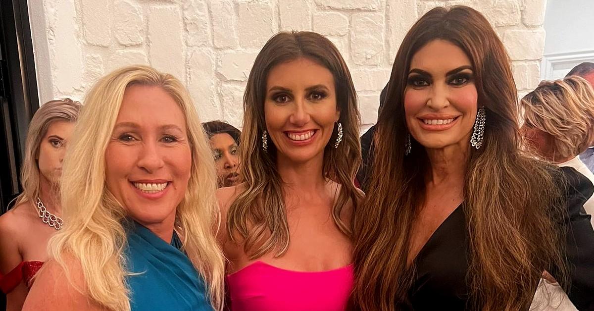 'A Horror Show': Kimberly Guilfoyle, Marjorie Taylor Greene and Donald Trump's Lawyer Mocked for Posing Together at Mar-a-Lago Party