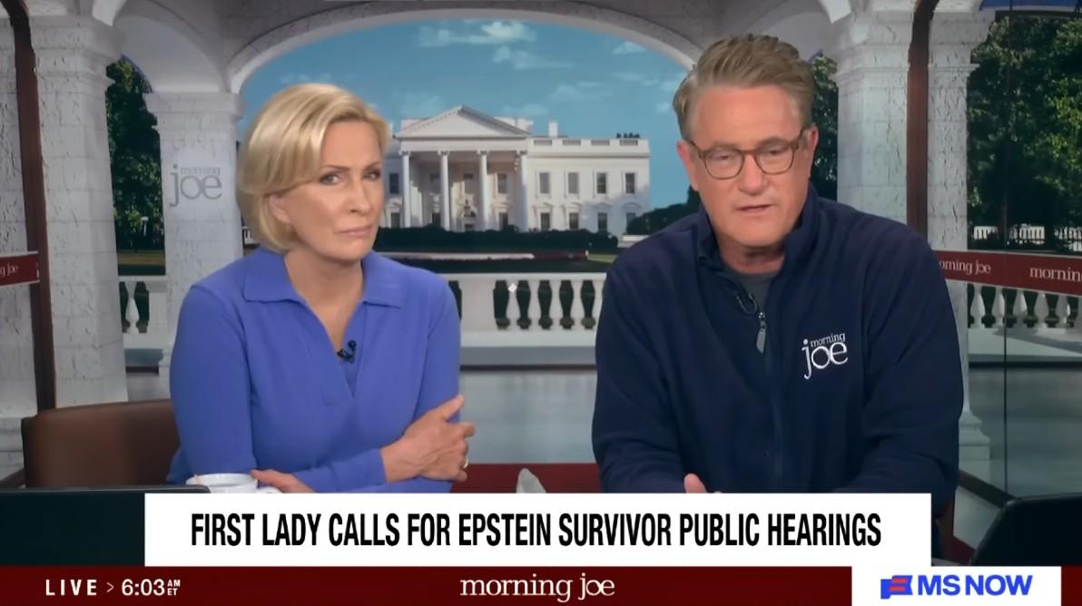 image of Joe Scarborough was stunned over Melania Trump's speech. 