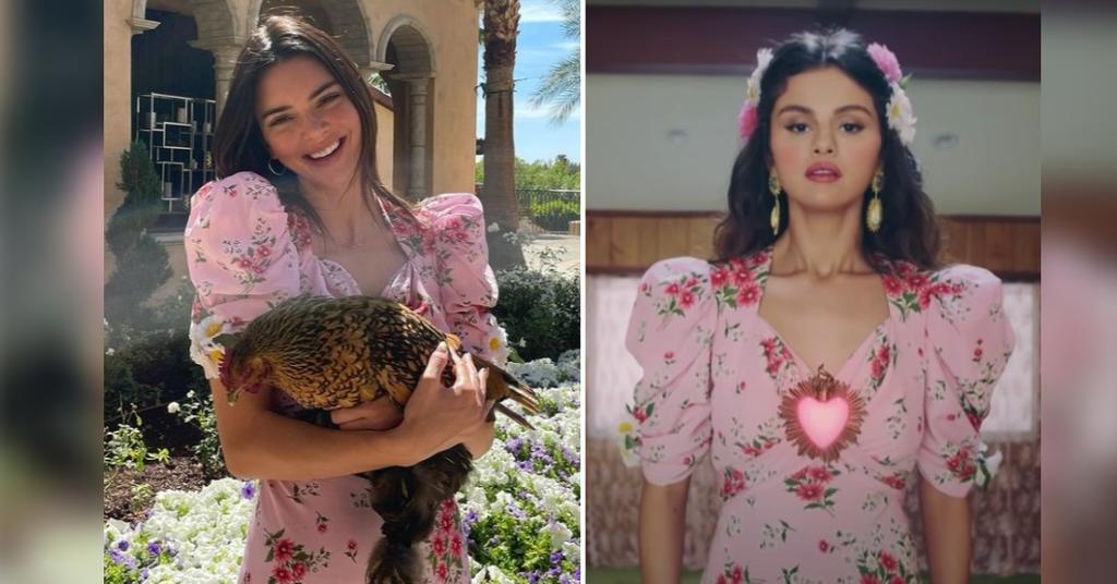 Kendall Jenner, Selena Gomez Wear The Same Daisy Print Rodarte Dress