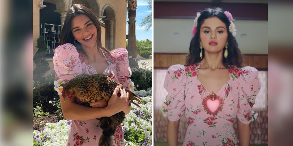 Kendall Jenner, Selena Gomez Wear The Same Daisy Print Rodarte Dress