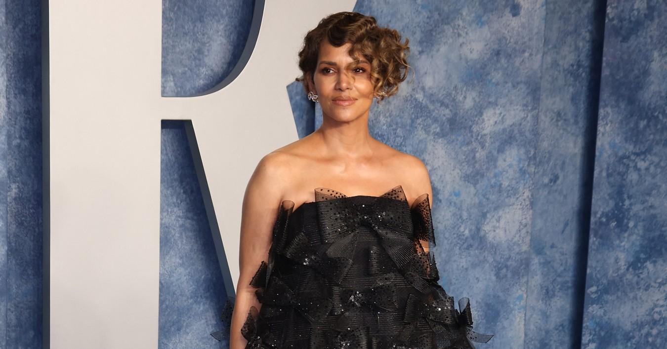 Halle Berry Wears Lace Bodysuit to Ring in the New Year