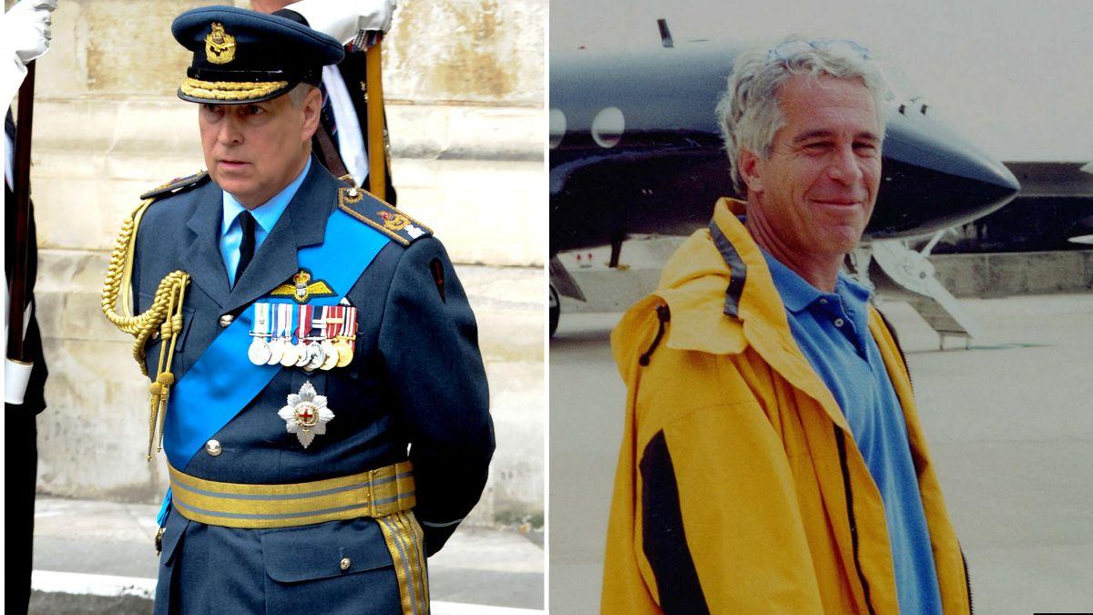 split of Prince Andrew, Jeffrey Epstein. 