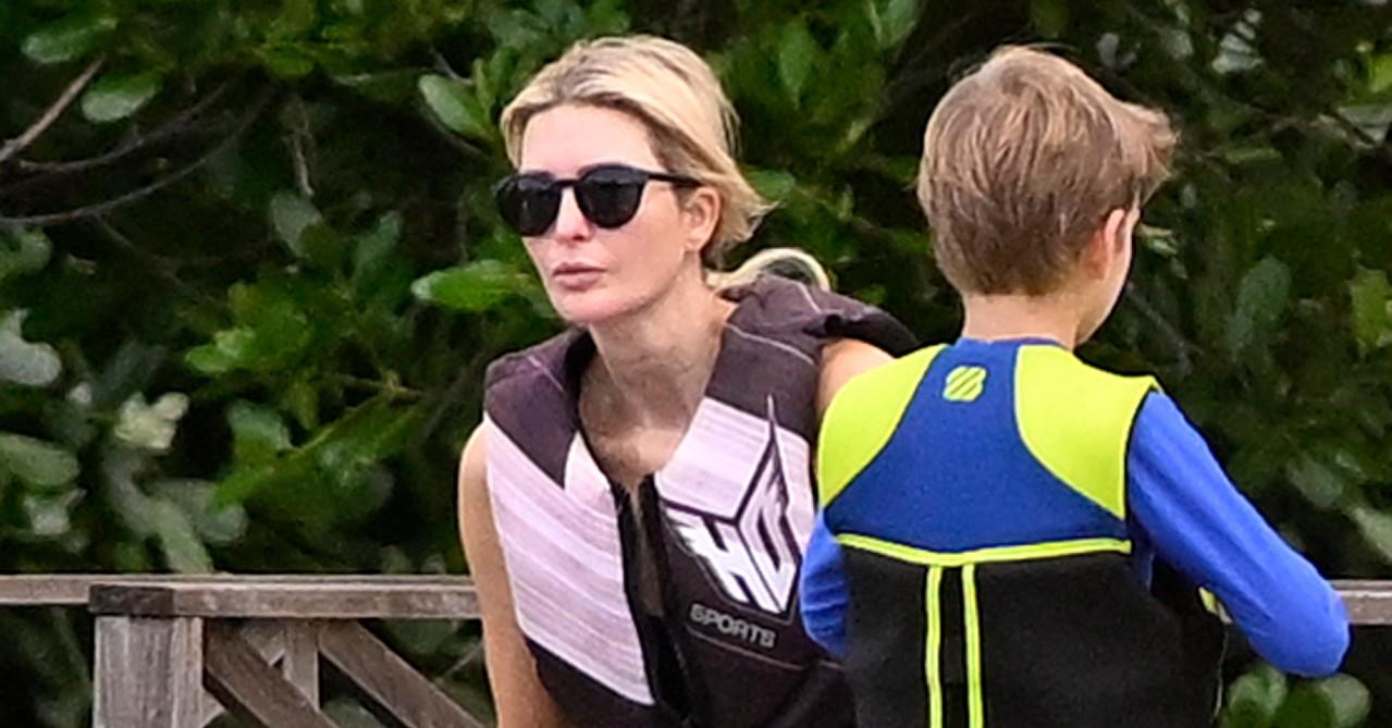 ivanka trump takes son jet ski ride daddy donald disastrous debate