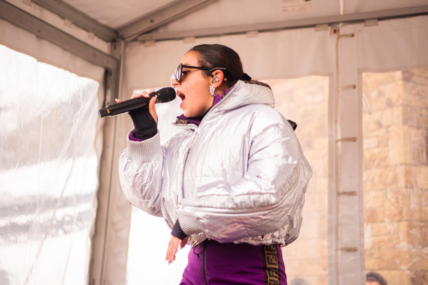 Charlie XCX performs for the Snow Lodge