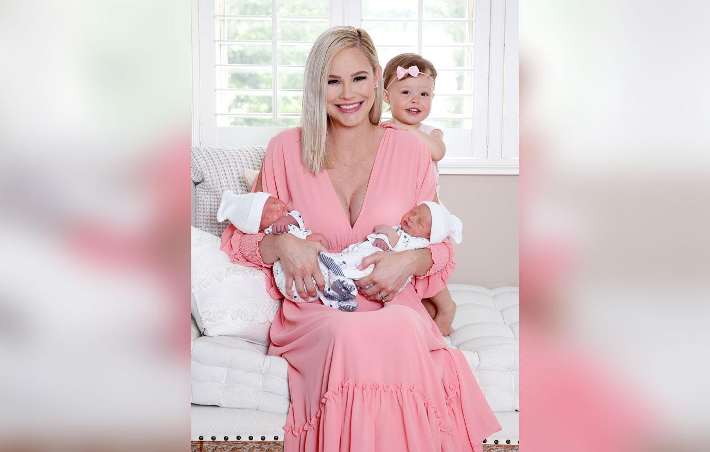 EXCLUSIVE: Precious Cargo! Meghan King Edmonds looks flawless as she proudly shows off her almost two week old twin boys, Hayes and Hart.