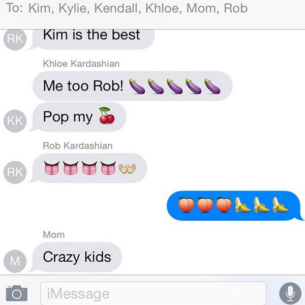 Kourtney kardashian family text 2