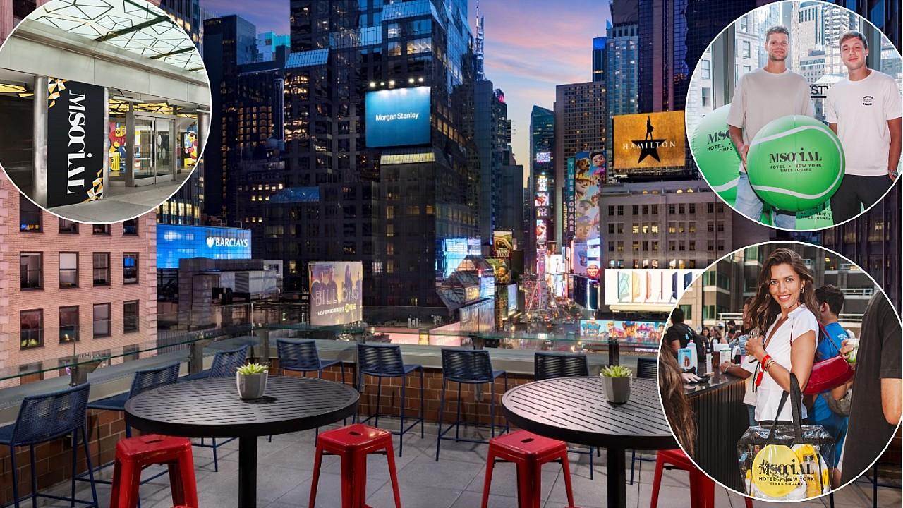 M Social Hotel New York Times Square served up tennis, wellness, rooftop cocktails and unbeatable city views as it brought US Open energy to the heart of Manhattan.