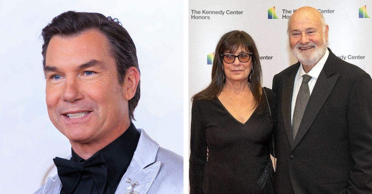 split photo of Jerry O'Connell & Rob and Michele Reiner