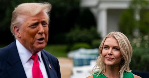 Photo of Donald Trump and Karoline Leavitt.