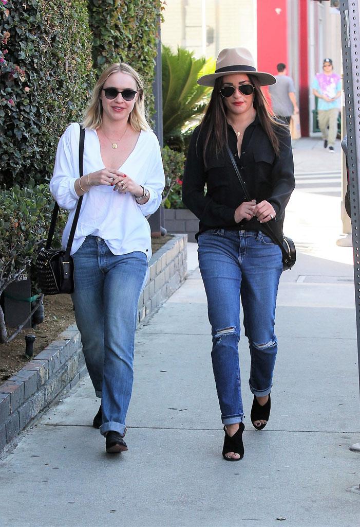 Lea Michele and a friend are seen shopping in west Hollywood