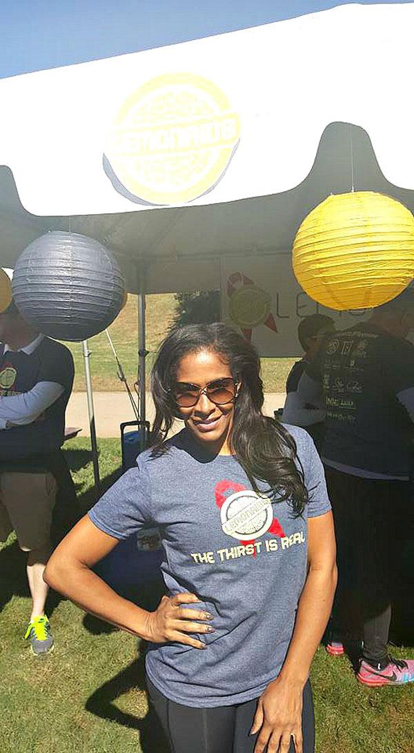 Sheree whitfield smiles happy aids walk