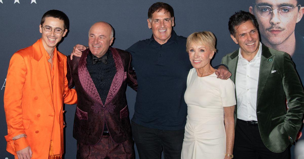 image of Mark Cuban, Barbara Corcoran, and Daniel Lubetzky attended the premiere of 'Marty Supreme.'