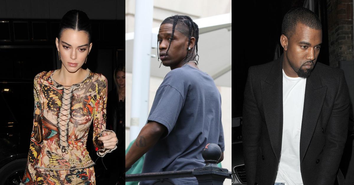 kendall jenner travis scott kanye west amid kim kardashian fight pp