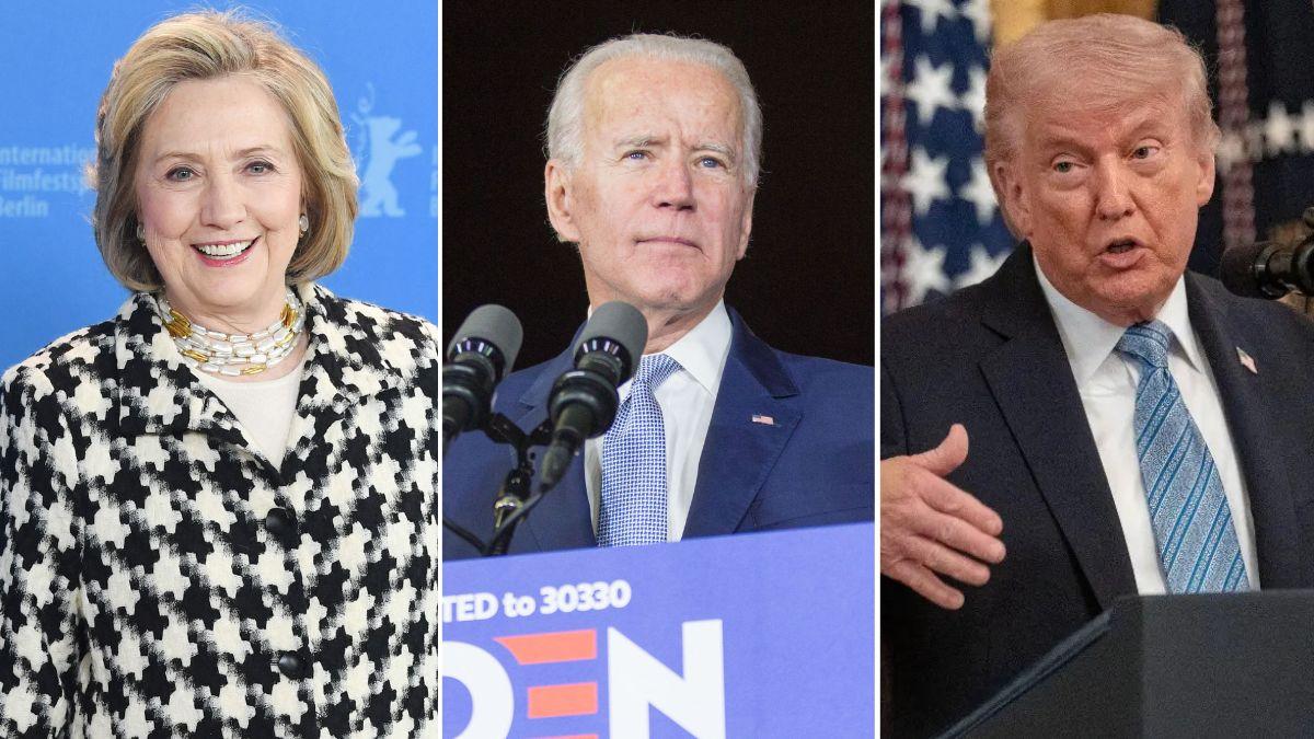 Photo of Hillary Clinton, Joe Biden and Donald Trump