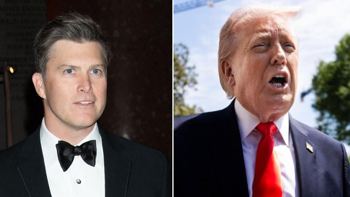 split of Colin Jost, Donald Trump.