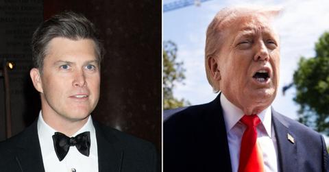 split of Colin Jost, Donald Trump.