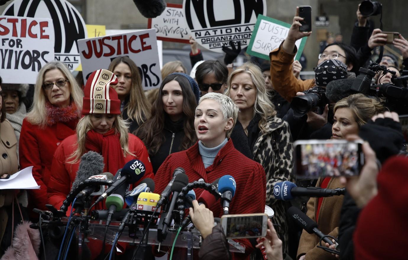 rose mcgowan tells rape survivors to stand up stronger after harvey weinsteins conviction overturned we will rise