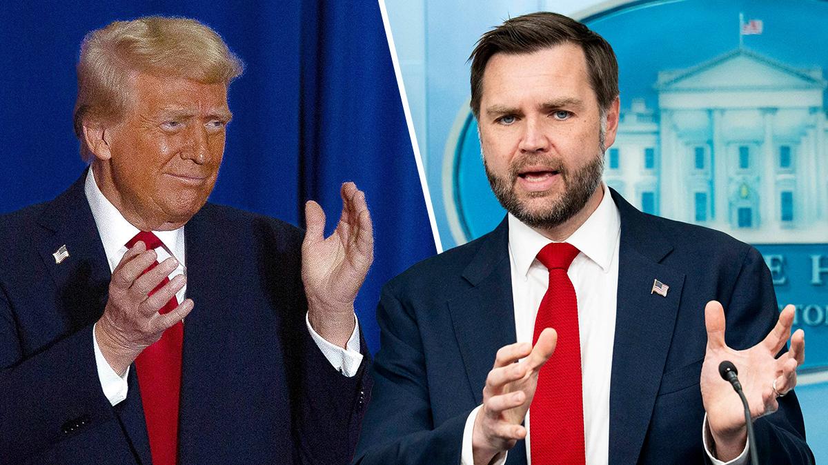 split of J.D. Vance, Donald Trump. 