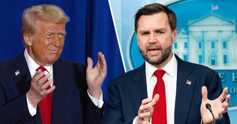 split of J.D. Vance, Donald Trump.