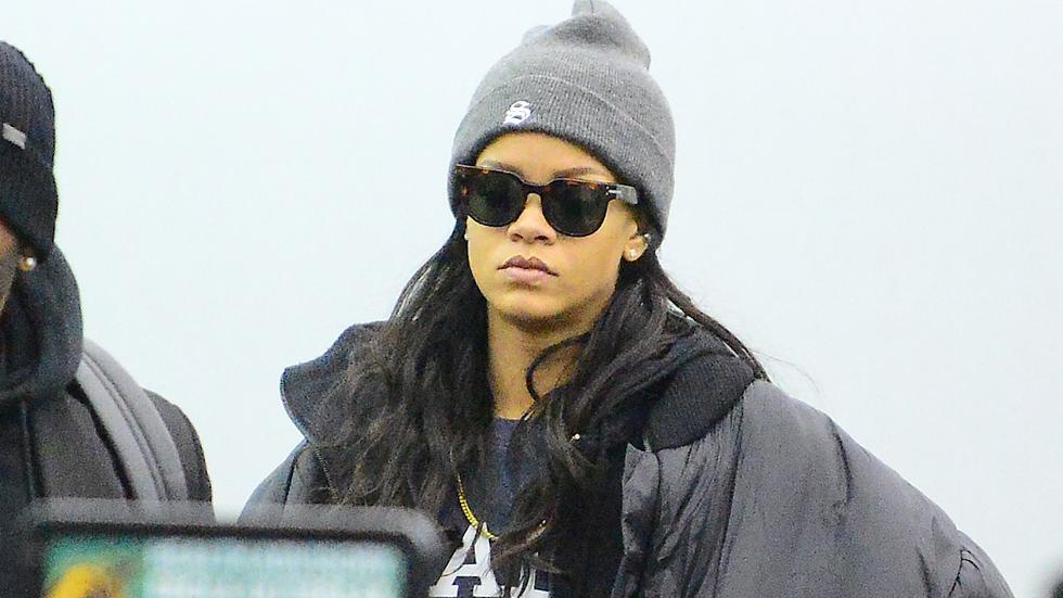 Rihanna dressed casually as she catches a flight at JFK airport