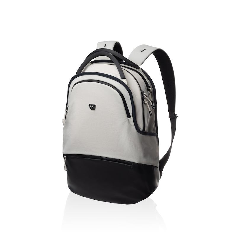 wayb backpack cream angled