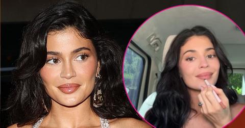 kylie jenner red top cleavage