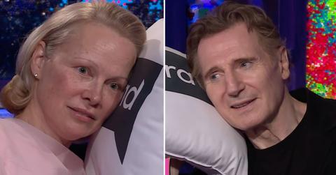 Composite photo of Pamela Anderson and Liam Neeson