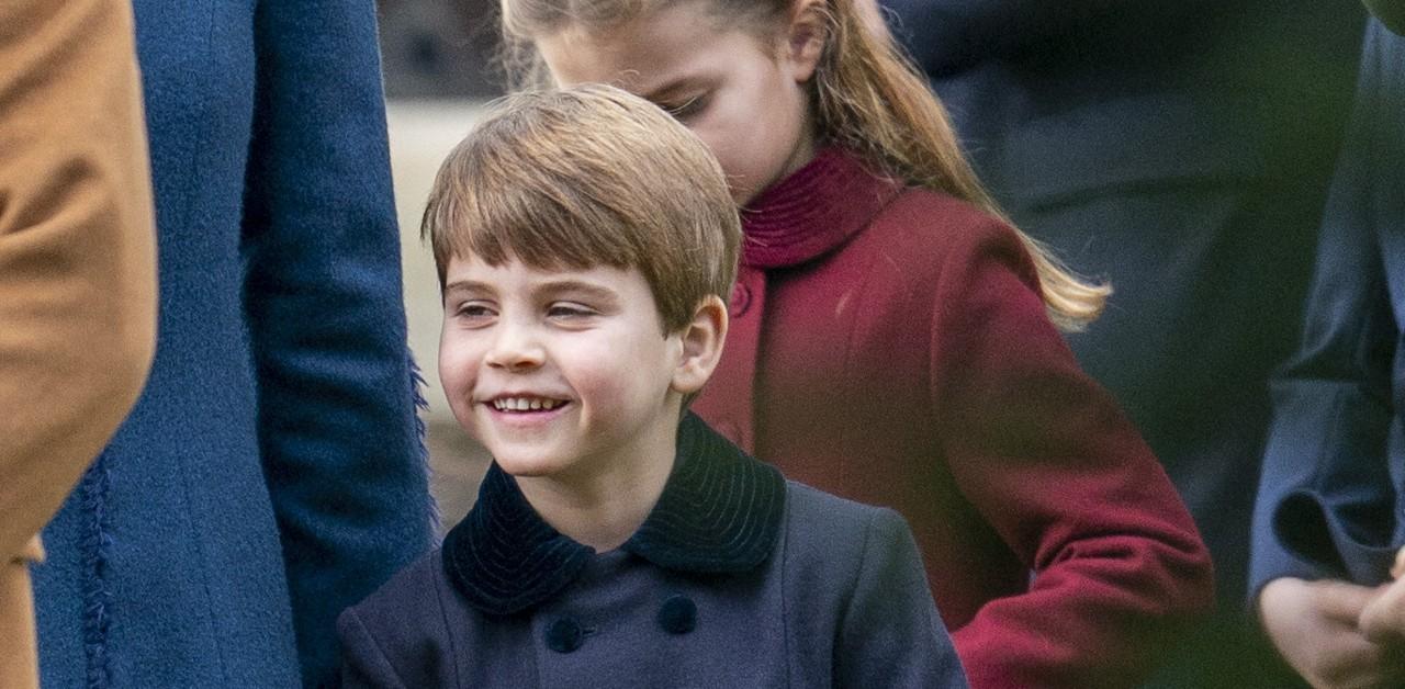 prince louis shouts princess charlotte left family christmas walk