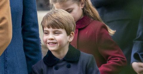 prince louis shouts princess charlotte left family christmas walk