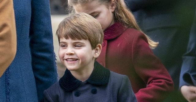 prince louis shouts princess charlotte left family christmas walk