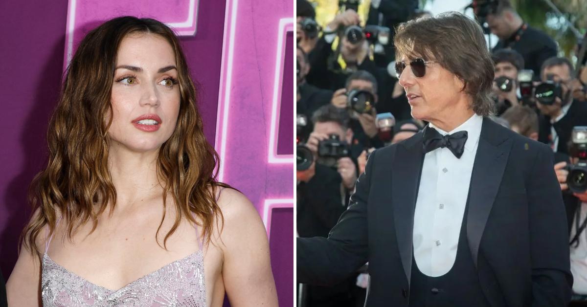 Image of Ana de Armas has been spotted on Tom Cruise's helicopter.