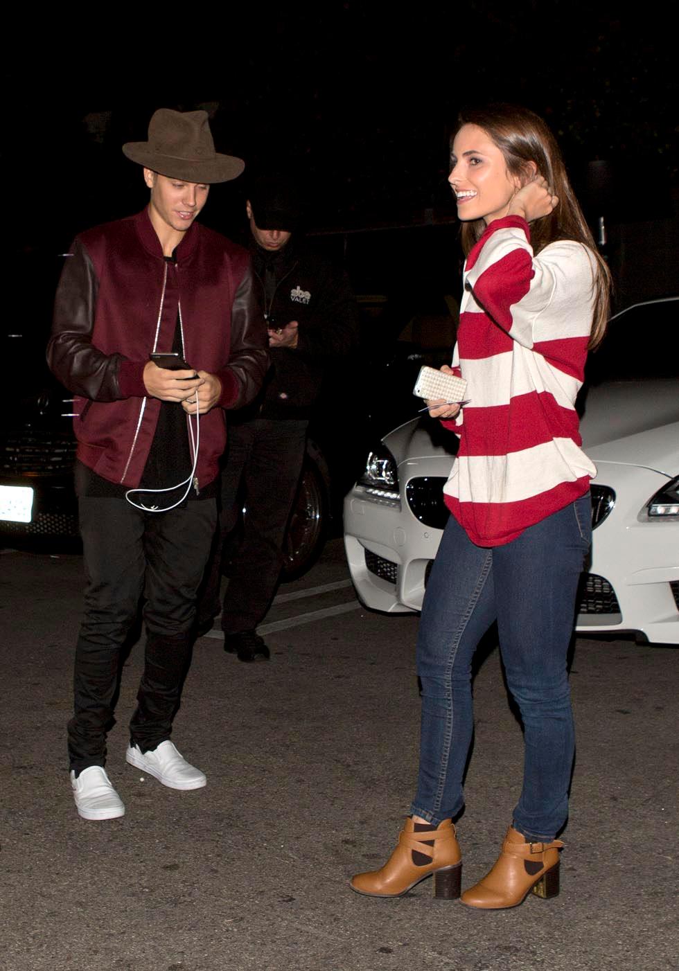 Justin Bieber and a very good looking mystery girl were seen arriving at &#8216;Hyde&#8217; Night Club in West Hollywood, CA