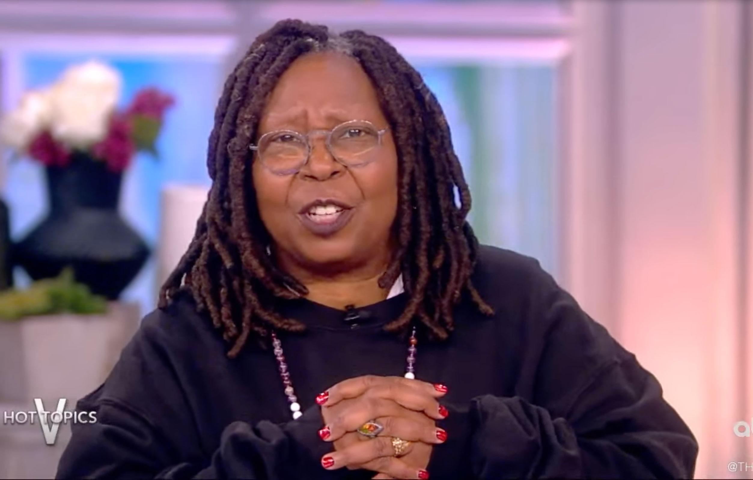 whoopi goldberg sparks concern after fans suspect she needed assistance walking to the view stage