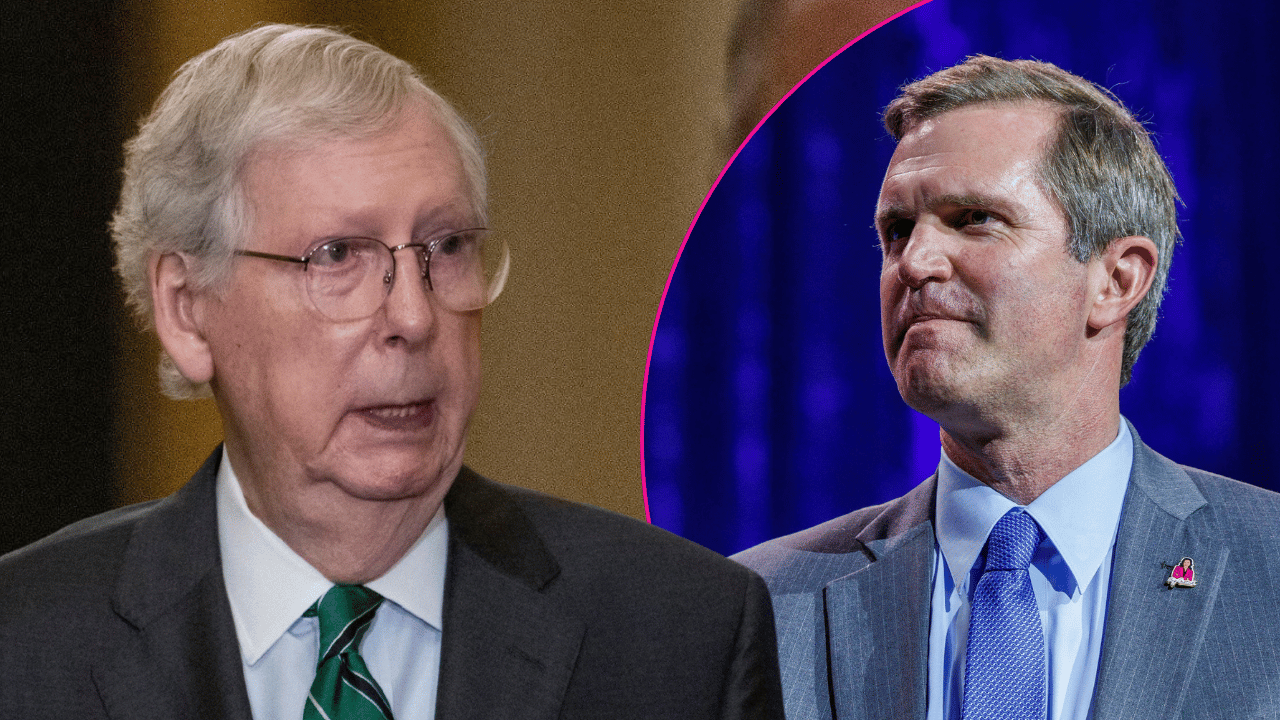 Composite photo of Mitch McConnell and Robert Steurer.