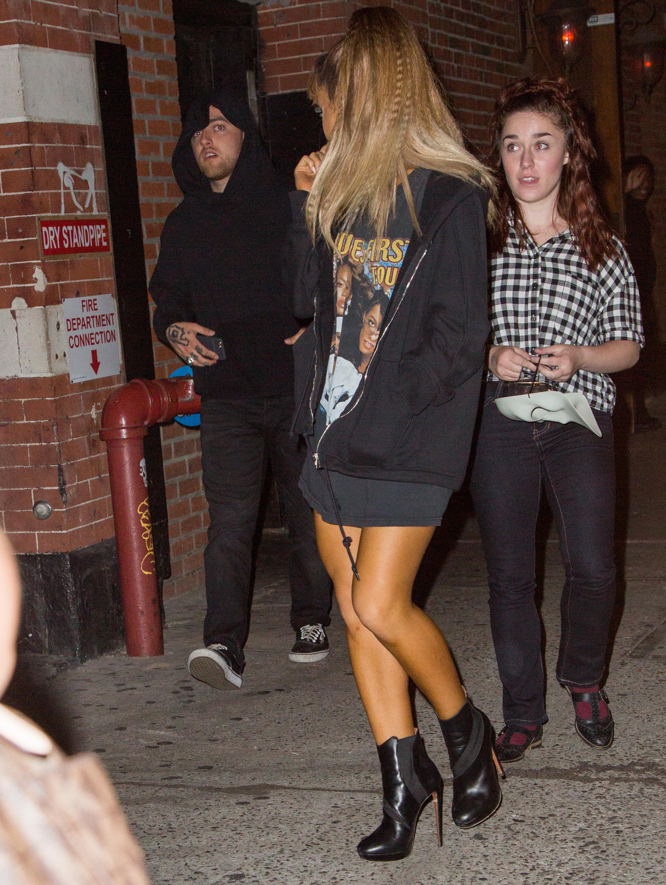 EXCLUSIVE: Ariana Grande parties at night club with rumored boyfriend, rapper Mac Miller in New York City