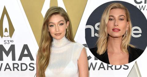 Gigi Hadid On Red Carpet Hailey Baldwin Inset