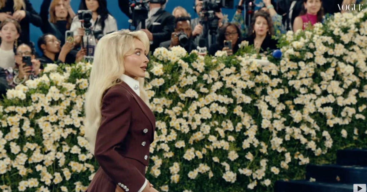 sabrina carpenter pantless toned legs met gala