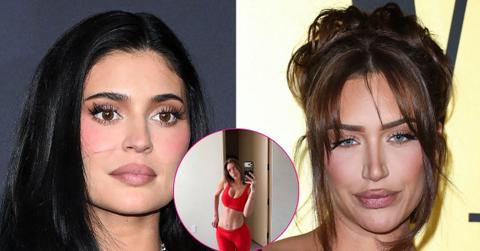 stassie karanikolaou red hot workout set photos