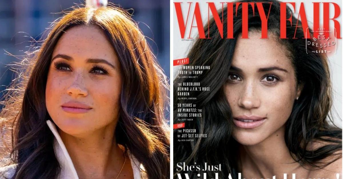 Photo of Meghan Markle and 'Vanity Fair' cover of Meghan Markle