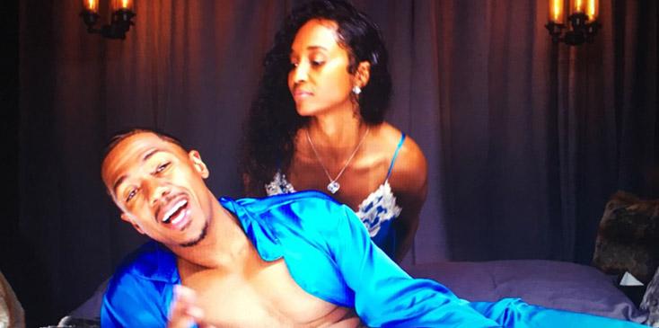 Nick Cannon and Rozanda &#8216;Chilli&#8217; Thomas in bed together for new music video.