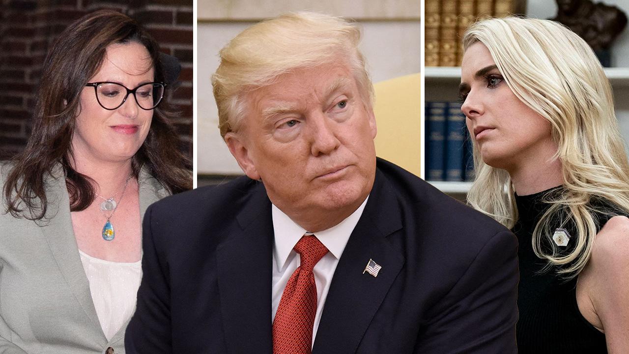 Maggie Haberman, Donald Trump and Natalie Harp
